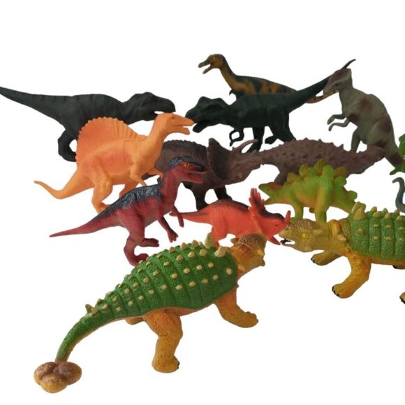 Dinosaurs Lot 14 Play Hard Plastic Vintage to Now Dinos Some Geoworld Safari Ltd - Picture 7 of 16
